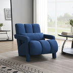 Fauteuil d'appoint moderne rembourré en lin avec 1 oreiller, lot de 1