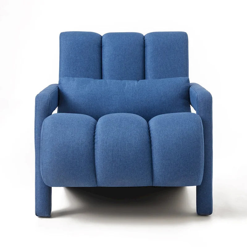 Fauteuil d'appoint moderne rembourré en lin avec 1 oreiller, lot de 1