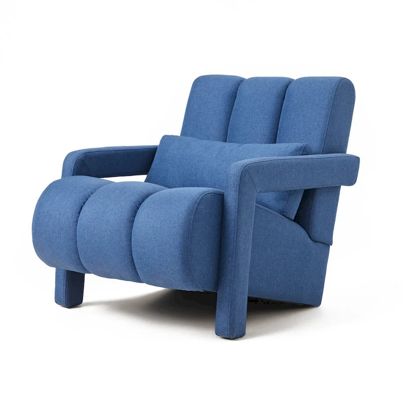 Fauteuil d'appoint moderne rembourré en lin avec 1 oreiller, lot de 1