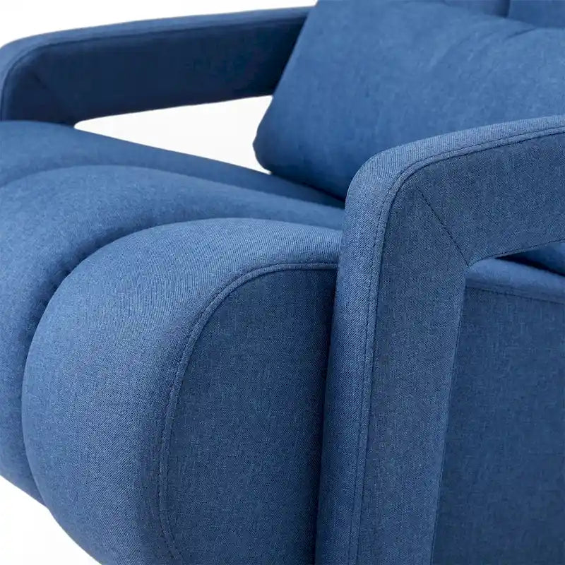 Fauteuil d'appoint moderne rembourré en lin avec 1 oreiller, lot de 1