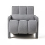 Fauteuil d'appoint moderne rembourré en lin avec 1 oreiller, lot de 1