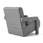 Fauteuil d'appoint moderne rembourré en lin avec 1 oreiller, lot de 1