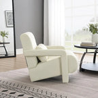 Fauteuil d'appoint moderne rembourré en lin avec 1 oreiller, lot de 1