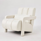 Fauteuil d'appoint moderne rembourré en lin avec 1 oreiller, lot de 1