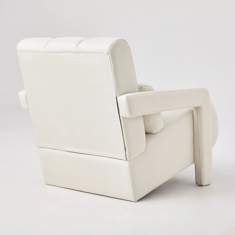 Fauteuil d'appoint moderne rembourré en lin avec 1 oreiller, lot de 1