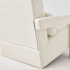 Fauteuil d'appoint moderne rembourré en lin avec 1 oreiller, lot de 1